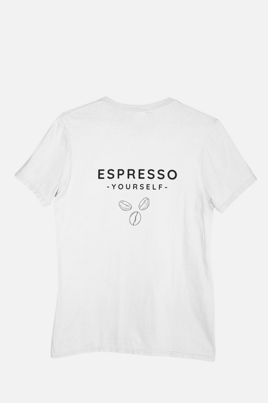 Espresso Yourself Coffee Lover's Tee |  Minimalist Bean Design